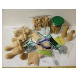 Wood Dowels Craft Pieces Wire Stoppers Floral