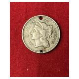 1865 *3 Cent* Nickel