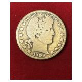 1909 Barber Half Dollar