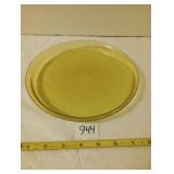 Yellow Depression Glass Tidbit Tray 8"D 1" Tall