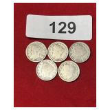 (5) V Nickels