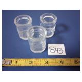 (3) Glass Cream Bottles B on the Bottom