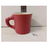 Uhl Pottery Rose & White 4" Coffee Mug STAMPED