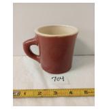 Uhl Pottery Rose & White 4" Coffee Mug Nice Cond