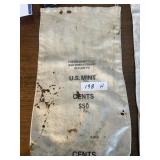US Mint Cents Canvas Bag - black letter