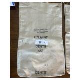 US Mint Cents Canvas Bag - black letter