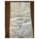 US Mint Cents Canvas Bag - black letter