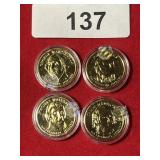 (4) Mint Sealed Presidential Dollars 2007 D