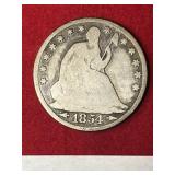 1854 O Liberty Seated w Arrows Half Dollar AG-G