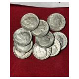 (10) 1964 Roosevelt Dimes