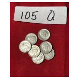 (7) 1962 Roosevelt Dimes