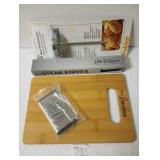 New Longhorn Cutting Board Steak Knives