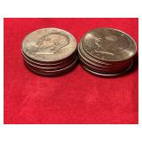 (10) 1971 D Eisenhower Dollars