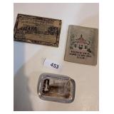 (2) French Lick Books & Gattesburgh Glass Plaque