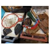 Tote w/ Rawlings Wooden Bat, Mitts, +