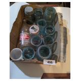 Blue Ball Jars, Dr. Pepper Bottle & Other