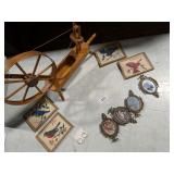 Small Wooden Spindle, Bird Wall Art &