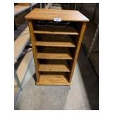 Wood Media Center Cabinet On Wheels