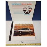 1987 1988 Plymouth Horizon Dealer Brochures