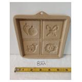 Brown Bag Cookie Mold Pottery Mold 1997 Christmas