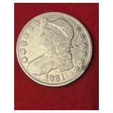 1831 Capped Bust Half Dollar VF