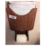Wooden Toilet Paper Holder & Wooden Towel Rack