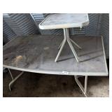 Outdoor Patio Table & Side Table w/ Glass Top