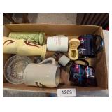 Mugs, Candy Dish, Hawaii Japan Vases, Mini Crock &