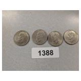 (4) 1776-1976 D Eisenhower Bicentennial Dollars