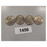 (4) 1776-1976 Eisenhower Bicentennial Dollars