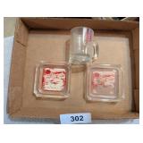 (2) Glass Ashtrays & Other