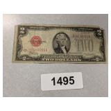 1928 D Series $2 USD Bill