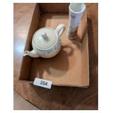Teleflora 1985 Ceramic Pot & Porcelain Vase