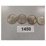 (4) Eisenhower Dollar Coins - 1978,