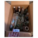 Box of Vintage Pop Bottles & Other Bottles