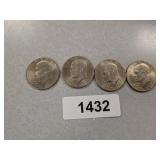 (4) 1776-1976 Eisenhower Bicentennial Dollars