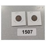 (2) Indian Head Pennies - 1905, 1907