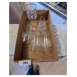 Golden Trim Grape Clear Glass Tumblers