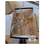 (2) Small Pyrex Bowls & Other Glass Bowls