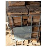 Metal Seed Crate No Plastic Full of Firewood