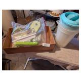 (2) Plastic Pitchers & Hand Chopper