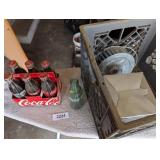 Utility Blades, Coca-Cola Bottles, Milk Crate &