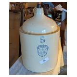 Uhl Huntingburg IN Acorn Wares #5 Crock w/ Handle-