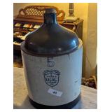 Uhl Huntingburg IN Acorn Wares #5 Crock w/ Handle-