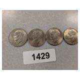 (4) 1776-1976 Eisenhower Bicentennial Dollars -