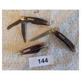 (3) Old Timer Pocket Knives