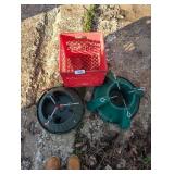 (2) Plastic Christmas Tree Stands &