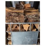 Metal Seed Crate No Plastic Full of Firewood