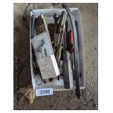 Screwdrivers, Straps, Wooden Measuring Tape &