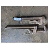(1) Ridgid Pipe Wrench (1) Craftsman Pipe Wrench